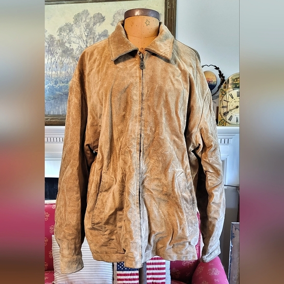 Men's Structure Tan Suede Jacket Size M - Picture 2 of 14